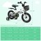 Kids 12-Inch Bike with Training Wheels for 3 to 4-Year-Olds - 34" L x 19.5" W x 25.5"-28" H